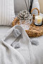 Lavi Pompom Gray Sofa Cover 115 X 200 cm Sofa Divan Sofa Bed Armchair Cover Shawl with Tassels - 5