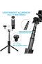 Selfie Stick K5 with LED Light & Bluetooth Remote - Live Streaming & Photo - 3