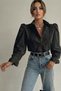 Women's Black Scallop Detailed Princess Vintage Shirt - 5