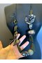 Floral Stone Women's Necklace Length 45 - 4