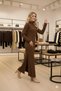 Women's Fishmouth Neck Ribbed Split Tricot Suit - 2