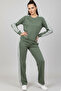 Modal Fabric 4-Stripe Beige Tracksuit Set - 2