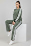 Modal Fabric 4-Stripe Beige Tracksuit Set