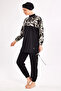 Sports Lycra Full Covered Hijab Swimsuit Shırı 1206 Black - 4