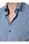 The Crisp Check – Light Blue Gingham Shirt with Fresh, Breathable Cotton, Slim Fit - 5
