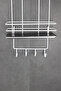 Stainless Economic Bathroom Organizer with Crystal Shelf Double White Wire Shampoo Holder Shower Shelf - 5