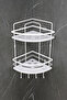 Double Shampoo Holder Bathroom Organizer with Crystal Lamas - Shelf and Corner Holder - 3