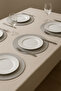 American Service / Presentation Plate Mat / Cream White Gray Coffee Color Options / 6 Pieces Jute Supla - 8