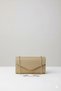 Women's Silvery Black Piping Envelope Box Shoulder Bag