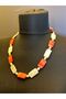 Stone Colored Women's Necklace 25 cm - 2