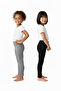 Girl's 2-Pack Winter High-Waisted Long Leggings (Black & Grey) - 2
