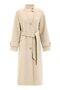 Stand Collar Oversize Long Coat Beige Melange 3124 - 3