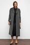 Epaulette Detailed Snap Closure Oversize Mohair Coat Anthracite 3147 - 5