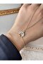 Crescent Stone Detailed Shahmeran Stainless Steel Gold - 7