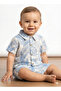 Natural 100% Cotton Leaf Printed Shorts Baby Summer Set 9-12-18 Months - Hypoallergenic Muslin