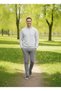 Men's Crew Neck Cotton Fleece-Lined Regular Fit Sweatshirt - 3