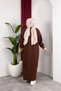 Women's Shawl Collar Long Knitwear and Bearded Furry Cardigan - 3