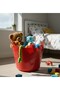 Red, Flexible Plastic Bucket – 42 Liters, Sacrificial Offering Bucket, Stretchable Toy and Laundry Basket