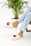 White Silent Sole Cherry Women's House Slippers Furry Winter Slippers Guest Slippers - 2
