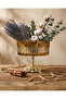 Cut Decor Metal Foot Tableware Bowl