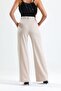 Ornamental Stitched Hürrem Fabric Wide Leg Trousers| Pnt34239 Stone - 5