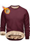 Ghassy Co. Men's Ultra Thermal Sherpa Plush Lined Crew Neck Sweatshirt
