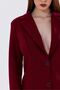 Lined Buttoned Scuba Crepe Jacket |   Ckt35446 Dark Red - 4