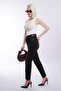 Black Slim Fit Women's Mom Jean Mg1738 - 3