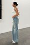 Hellblaue Damenjeans mit Fronttasche Mg2500 - 7