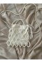 Handmade Shoulder Bag with Pearl Beads