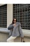 Soft Touch Oversized Premium Fur Grey Plush Coat - 3