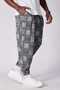 Unisex Ethnic Patterned Loose Hippie Bohemian Baggy Pants with Elastic Waist and Cuffs and Pockets Ethnic Design - 4