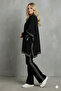 Women's Three-Piece Ethnic Pattern Poncho Knit Set - 4