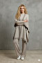 Women's Three-Piece Ethnic Pattern Poncho Knit Set - 6