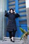 Waterproof Hooded Hijab Matching Seasonal Women's Puffer Vest - Large Size - 3