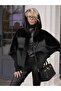Fur Coat with Knit Detail on the Sleeves - 5
