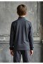 Kids Half Zip Scuba Sweat Anthracite (Slim Fit Half Zippered Scuba Fabric Anthracite Children's Sweatshirt - 4