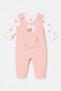 Baby Girl Romper Set with Toy Rabbit and Snap Fasteners, 2-Piece Romper Set – Bodysuit and Romper | 3-6-9 Months - 3