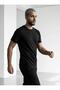 Slim Fit Basic Tee |   Black (Short Sleeve Crew Neck Soft Cotton Textured Supima Combed Black T-Shirt) - 3