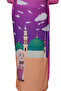 Children's Prayer Set Practical One-Piece Patterned Sleeves and Removable Headscarf Lycra Hijab Dress (6-12 - 5