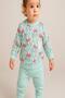 Baby Girl Double Set Rabbit Report Printed Ribbed Sweatshirt and Bottoms-Seasonal 3-6-9-12Months