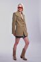 Khaki Tie Detail Blazer Women's Jacket Mg2482 - 5