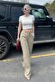 Beige Belted Wide Leg Trousers MG1992 - 3