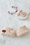 Handmade Cute Shoes Slippers 0-3m Honey Foam Unisex Alize Puffy Knit