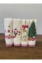 Christmas Themed Embroidered 4-Piece Towel 30X50Cm - 4