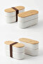 2 Pcs of 2 Bamboo Lid Storage and Nutrition Boxes – 2 Layers, 20 X 9 X 5.5 cm - 4