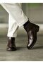 Men's brown genuine leather chelsea boots - magenda - 2