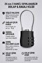25 mm 3 Digit Resettable 13cm Cabinet Luggage Bag Lock Padlock Cin540Sy - 5
