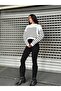 Women's Button Detailed Striped Knitwear Sweater - 3