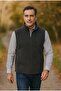 Men's Smoked Gray Stand Collar Cashmere Vest
